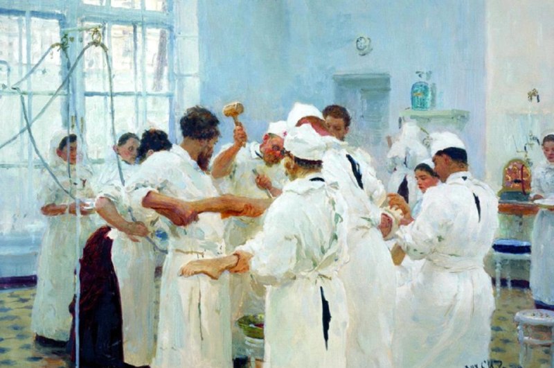 И. Репин. Хирург Е. В. Павлов в операционном зале. 1888Это единственное произведение дореволюционной...
